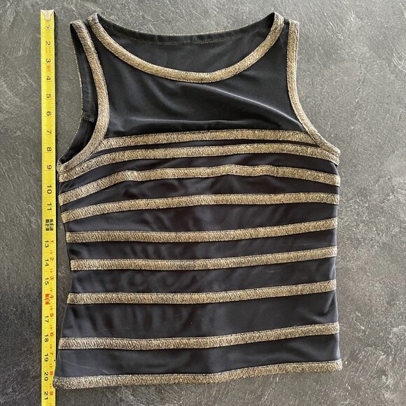 NWT Joseph Ribkoff Black & Gold Elegant Top, size 10 - Picture 5 of 12
